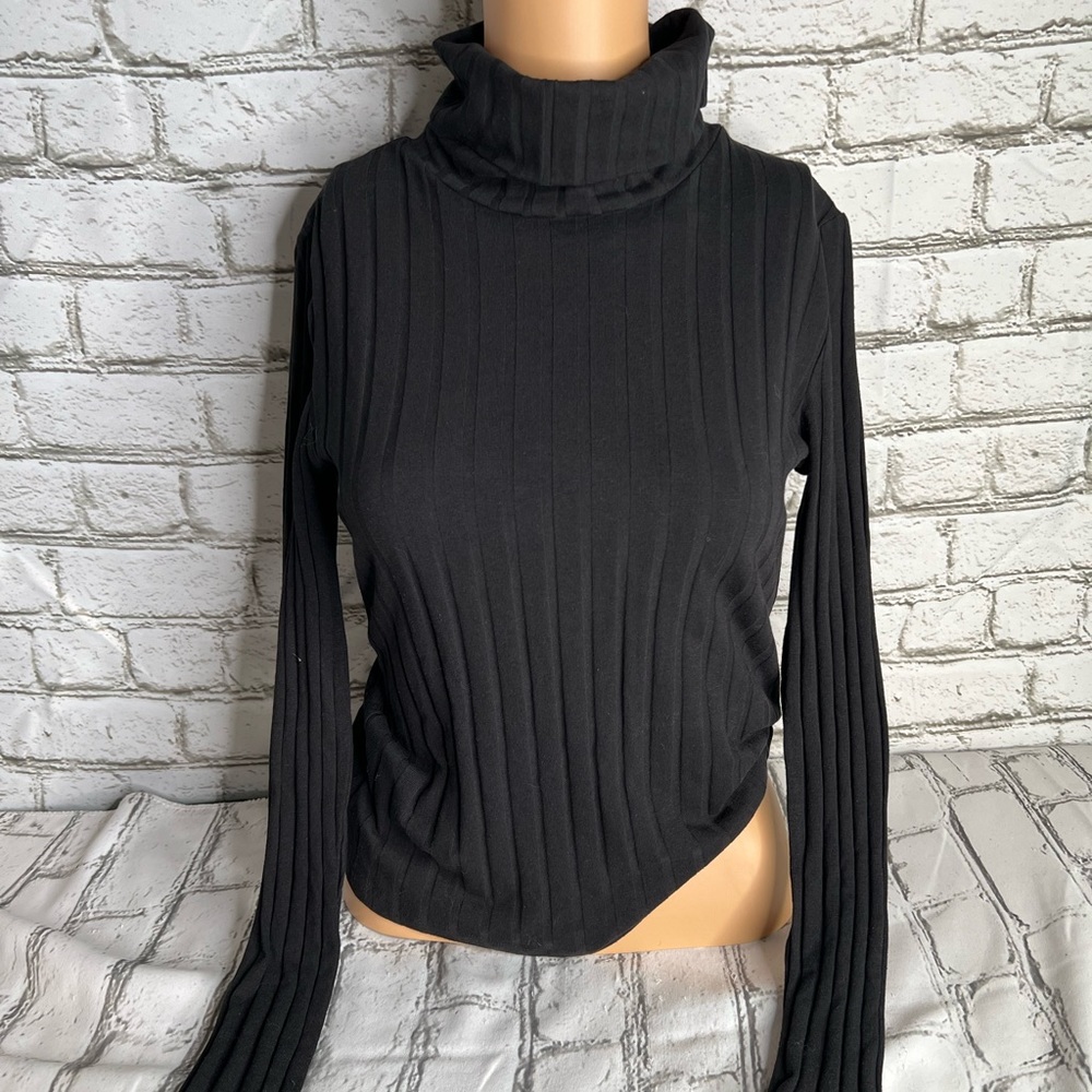A0095 SHEIN Long Sleeve Turtleneck Top